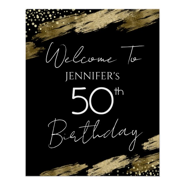 Poster 50e anniversaire Gold Black Welcome (Devant)