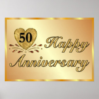 Poster - 50th Anniversary - Gold