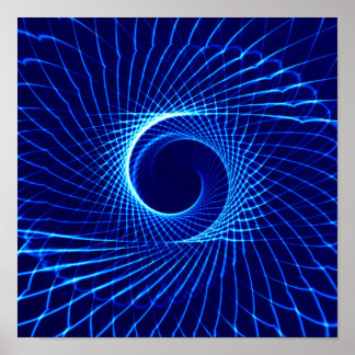 POSTER 578627 BLUE SPIRAL SWIRL NUMERIQUE ART DE BOULANGE