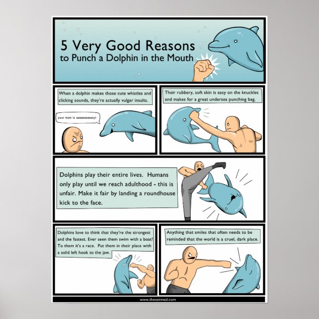 Poster 5 Raisons de frapper un dauphin dans la bouche (Devant)