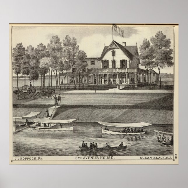 Poster 5th Avenue House, Ocean Beach, NJ (Devant)