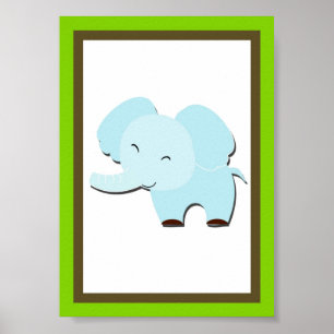 Poster 5X7 Elephant Jungle Animal Wall Art
