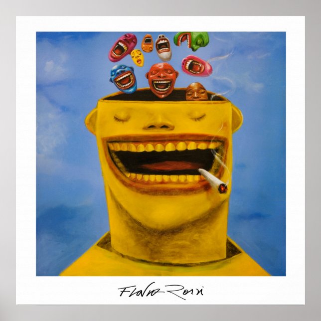 Poster 60,96x60,96cm : Felicidade par Flavio Rossi (Devant)