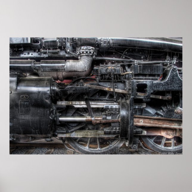 Poster 611 - NW - Classe J - Vapeur 4-6-4 - Roues (Devant)