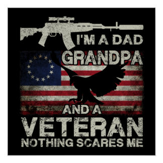 Poster 6 Je suis un papa grand-père et un vétéran Chemise