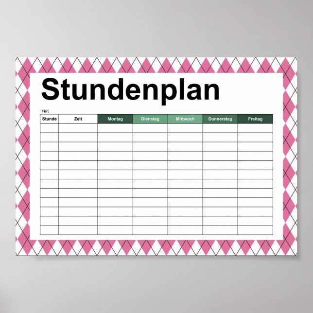 Poster 70 s Tartan Pinky (Devant)