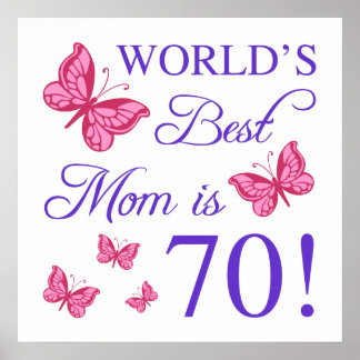 Poster 70e anniversaire pour maman