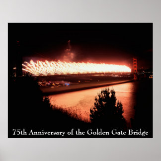 Poster 75e anniversaire du pont du Golden Gate