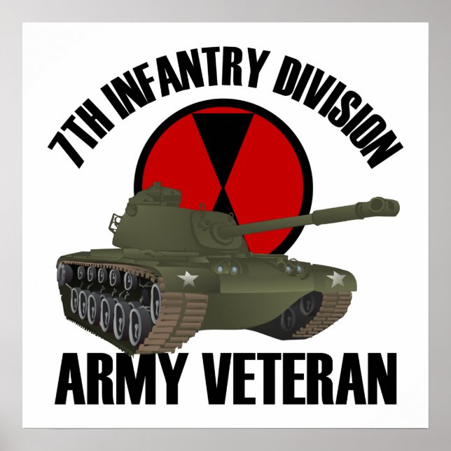 Poster 7e ID avec réservoir M-48 (Devant)