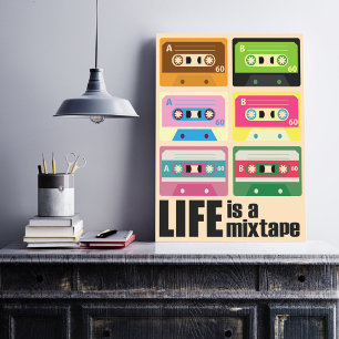 Poster 80 MixTape Cassette Motivationnel