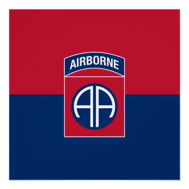 Poster 82e division aérienne Flag Military Vétéran (Devant)