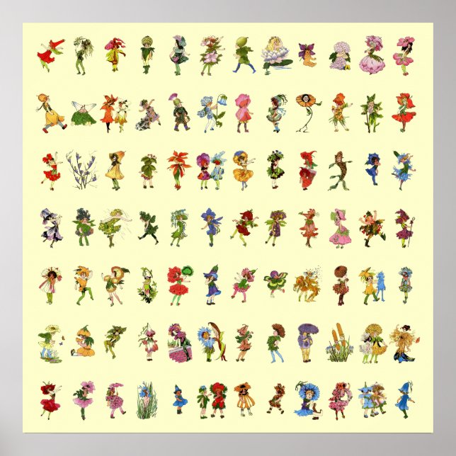 Poster 84 Enfants à fleurs (Devant)