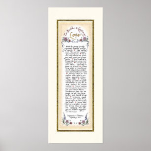 Poster 8 x 20 Pour construire un amour durable Crème feui