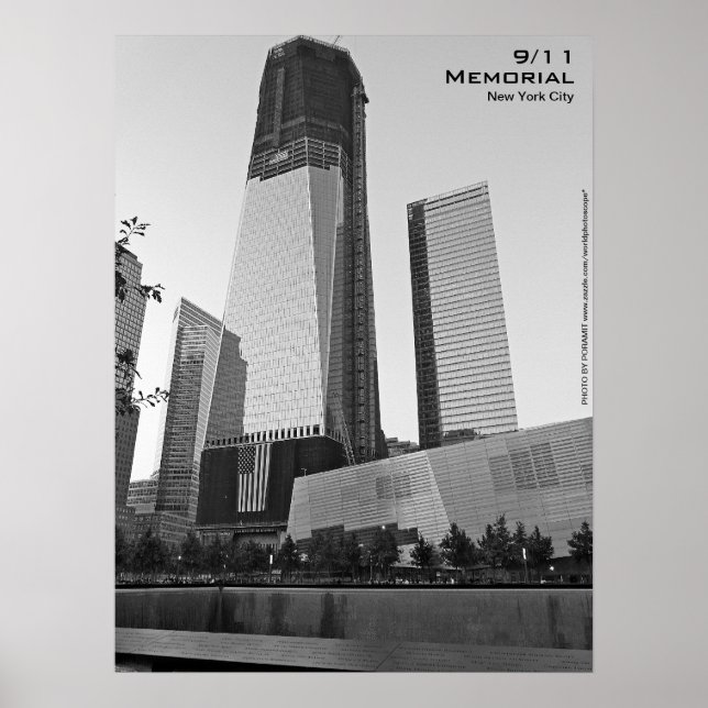 Poster 911 Memorial NYC 18x24 BW8 (Devant)