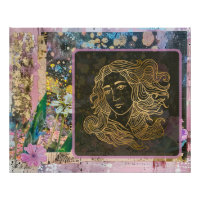 *~* A100 Gold Venus femme Boho Aquarelle