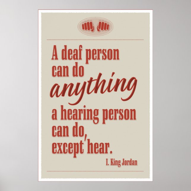 Poster A deaf person can do anything… (Devant)