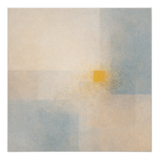 Poster A Grain of Sand Returned Soft Gold Abstract