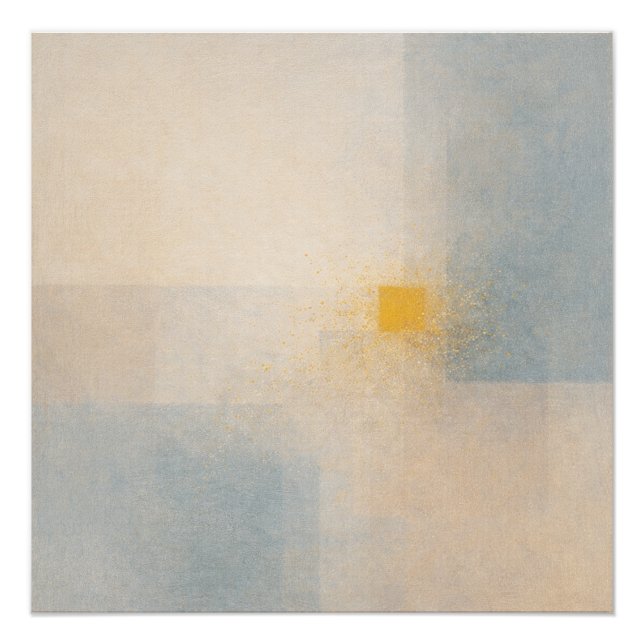 Poster A Grain of Sand Returned Soft Gold Abstract (Devant)