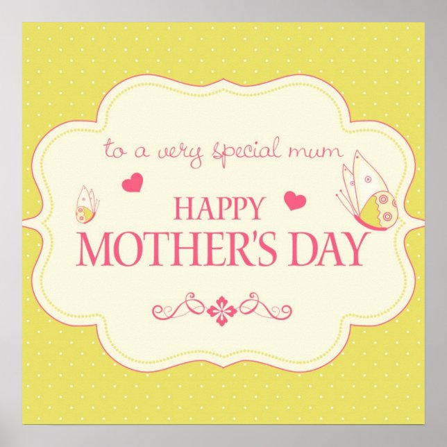 Poster A Happy Mother's Day Greeting Card (Devant)