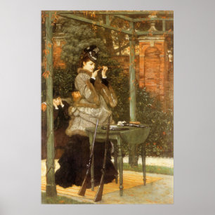 Poster À la chaîne de fusil par James Tissot, art vintage