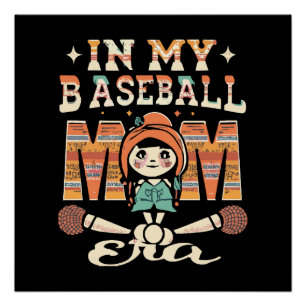 Poster À l'ère de ma mère de baseball