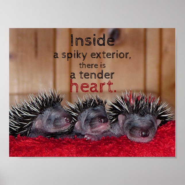 Poster À l'intérieur d'un extérieur épicé, il y a un coeu (Devant)
