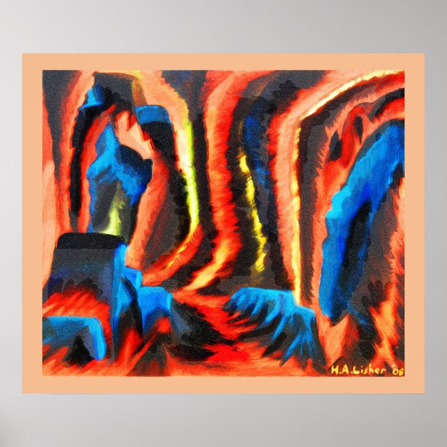 Poster A l'intérieur d'un volcan (Devant)