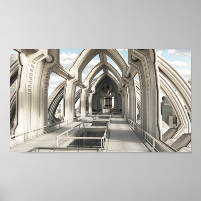 Poster À l'intérieur d'une ville future (Devant)