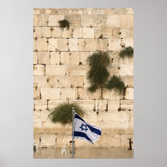 Poster A Man Praying at the Western Wall (Devant)