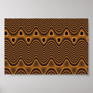 Poster à motifs des océans volcaniques