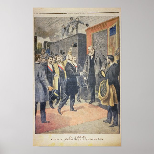 Poster A Paris : l'arrivée du président Kruger (Devant)