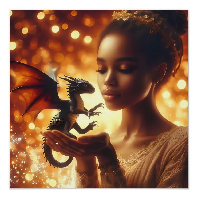 Poster  a princess and her baby dragon (Devant)