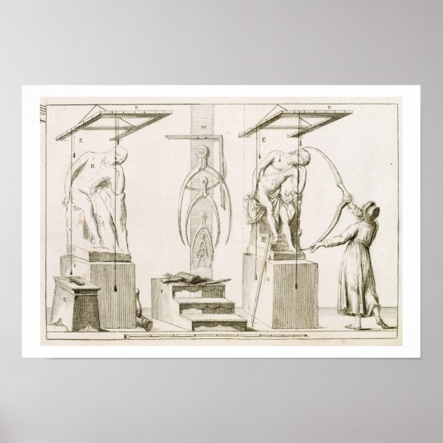 Poster A Sculptor's Studio, c.1800 (gravure) (Devant)