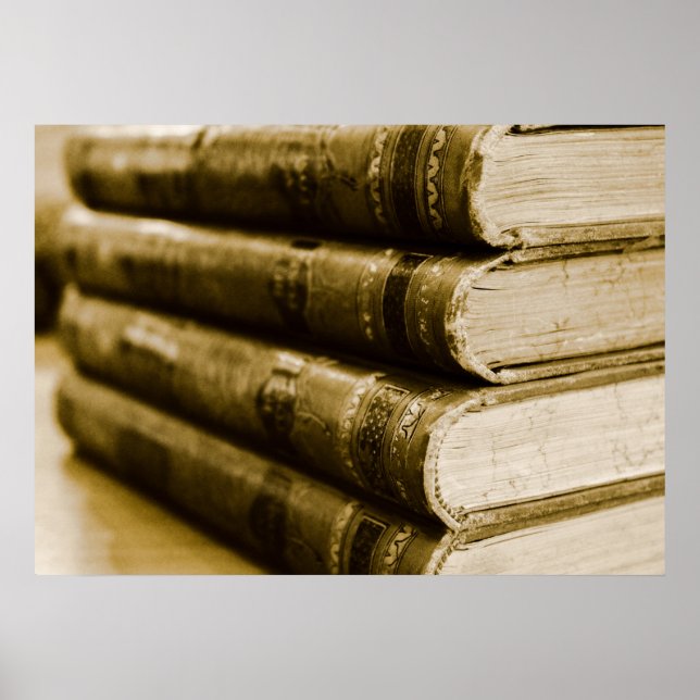 Poster A Stack of Old Books (Devant)