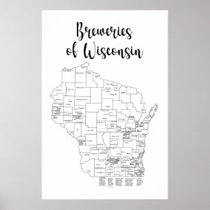 Poster à thème de la brasserie Wisconsin