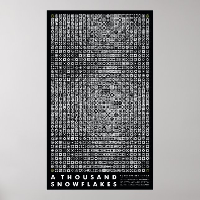 Poster A Thousand Snowflakes - Four Point Style (Black) (Devant)
