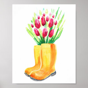 Poster à tulipe du printemps