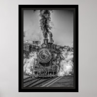 Poster à vapeur Locomotive