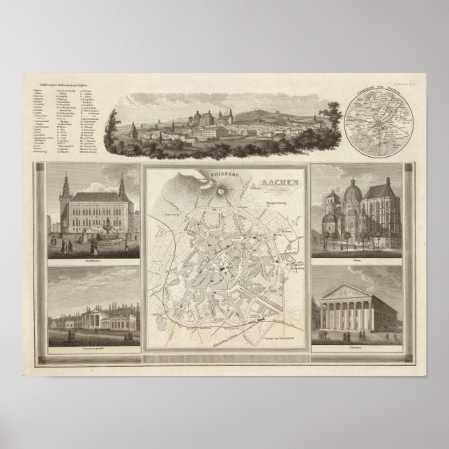 Poster Aachen, Allemagne (Devant)