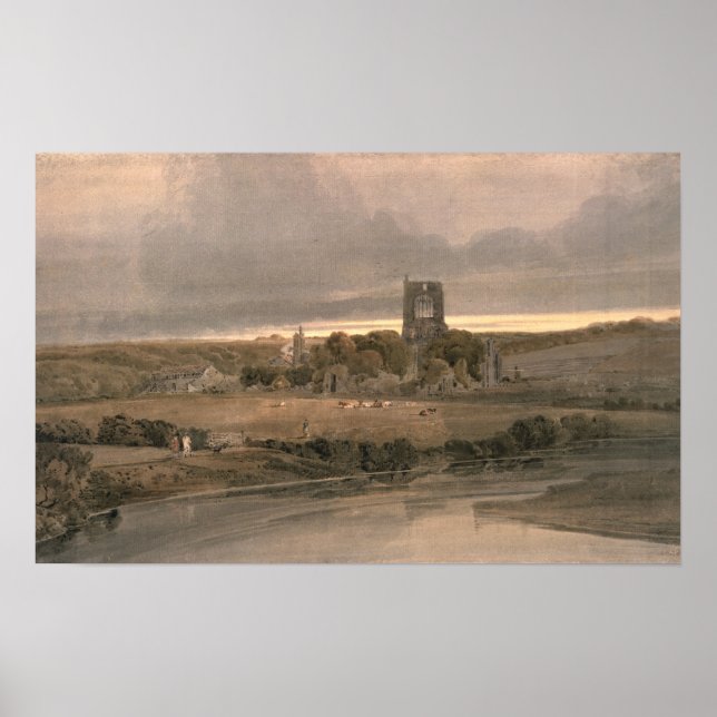 Poster Abbaye de Kirkstall, Yorkshire - Soirée (Devant)