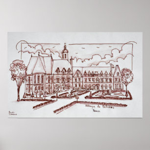 Poster Abbaye de Valloires Argoules, France