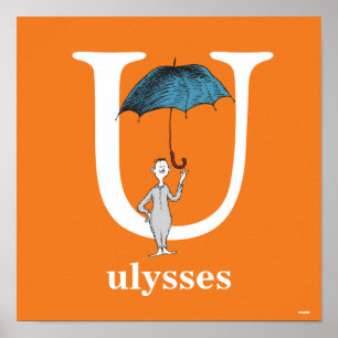 Poster ABC du Dr Seuss : Lettre U - Blanc   Ajouter Votre
