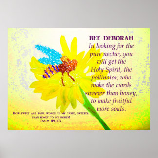 Poster Abeille plus douce que le miel