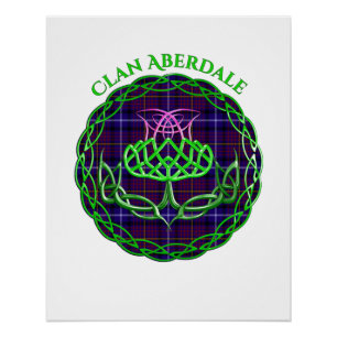 Poster Aberdale Scottish Tartan Celtic Thistle
