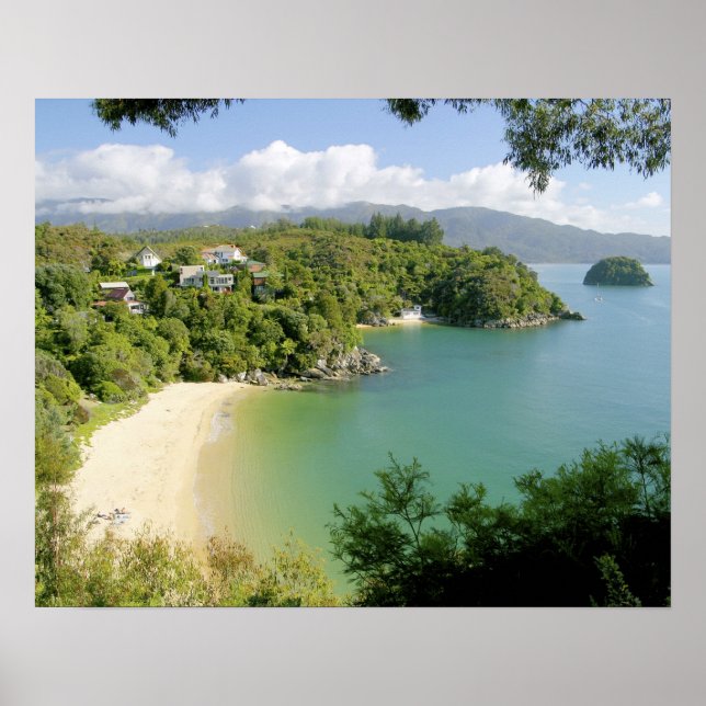 Poster Able Tasman NP, Nelson, Nouvelle-Zélande. Les nomb (Devant)