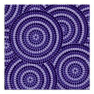 Poster Aboriginal dot painting