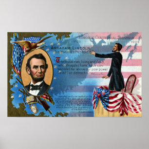Poster Abraham Lincoln Donner Gettysburg Adresse