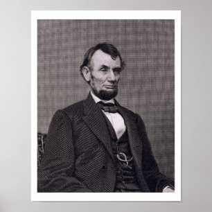 Poster Abraham Lincoln, engraved from a photograph by Wil