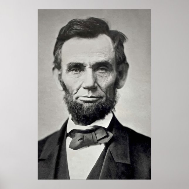 Poster Abraham Lincoln Gettysburg Portrait (Devant)