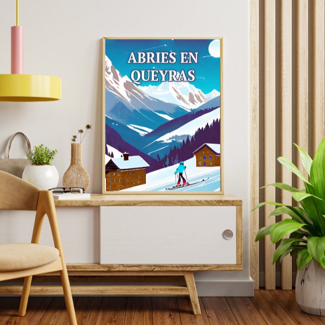 Poster Abriès-en-Queyras : Refuge d'Hiver, Authenticité  (Créateur téléchargé)